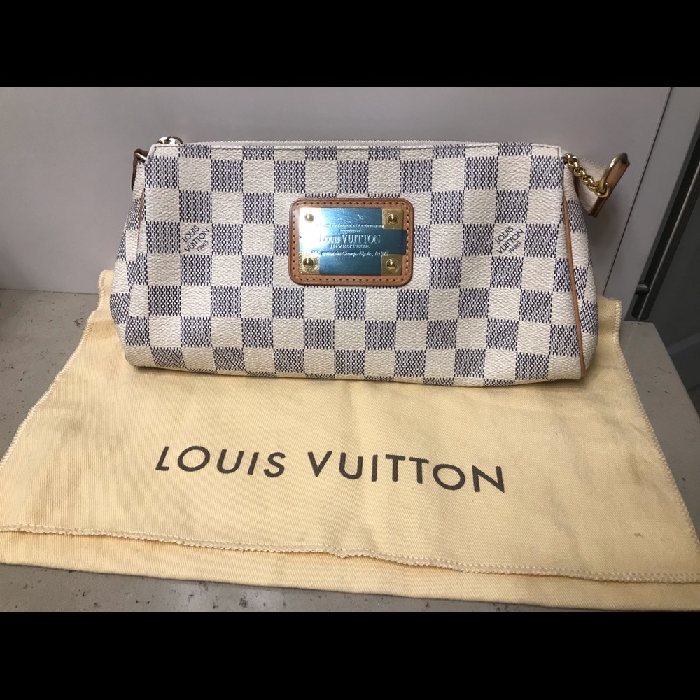 Authentic LV Eva Damier Azur